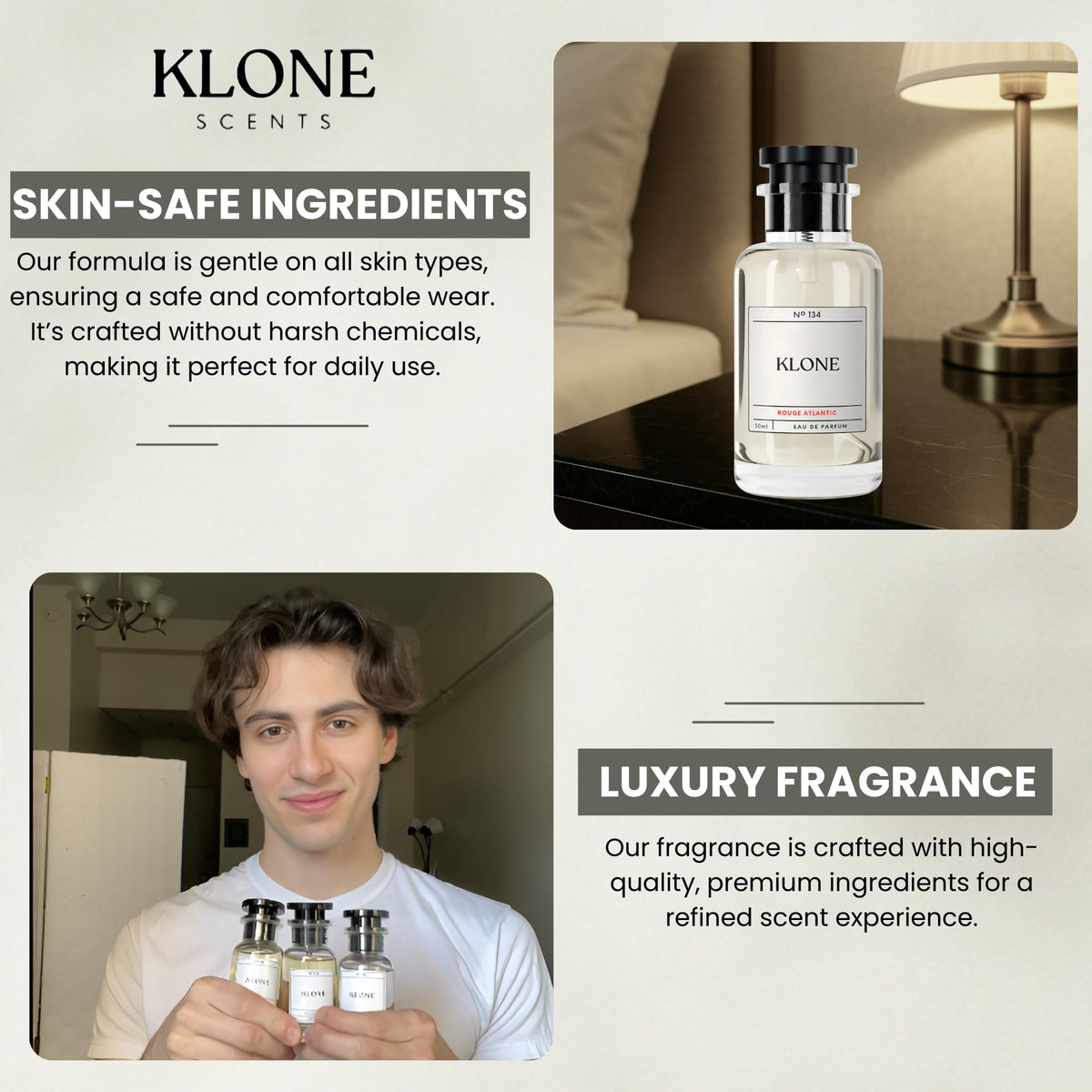 Klone packed in travel pouch illustrating portability and gift readiness