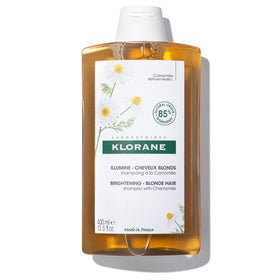 Klorane bottle front view showing chamomile brightness benefits