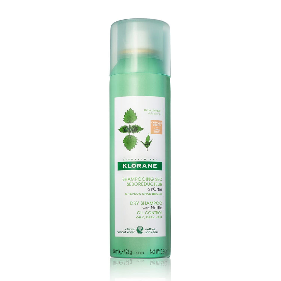 Klorane front packaging showing tinted dry shampoo for quick refresh benefit