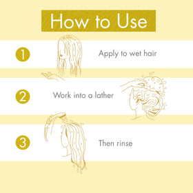 Klorane shampoo applied to wet hair demonstrating gentle in-shower use