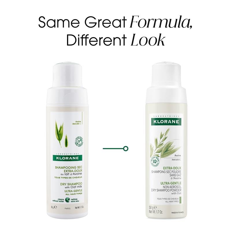 Klorane label close up showing oat milk ingredient and gentle formula benefit