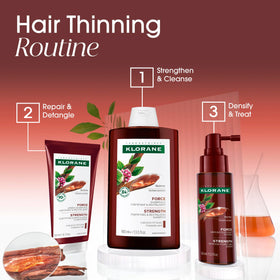 Klorane label close-up listing key ingredients and dermatologist-tested claim