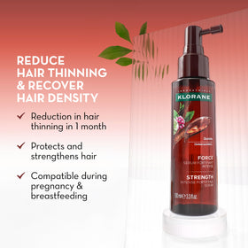 Klorane serum pipette dispensing drop onto scalp for precise application