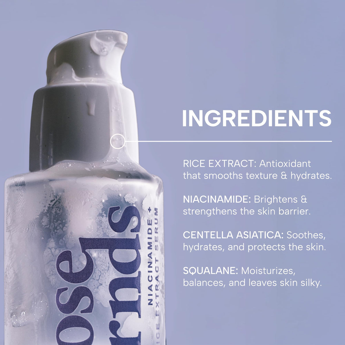 KLOSE FRNDS label closeup revealing ingredient list and transparency benefit