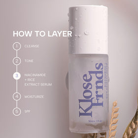 KLOSE FRNDS serum on hand demonstrating lightweight feel and immediate softness benefit