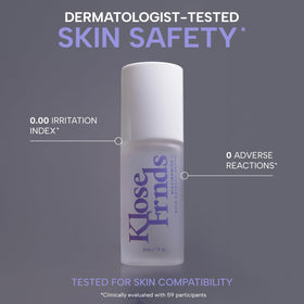 KLOSE FRNDS texture drop close-up showing silky serum consistency for quick absorption