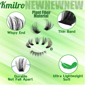 kmilro mixed-length clusters 10–22mm fanned to show layering options