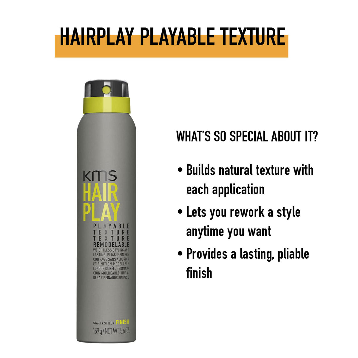 KMS aerosol mist spraying into air delivering even coverage and lightweight texture