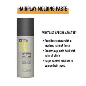 KMS applying paste to towel-dried hair for shaping and long-lasting texture