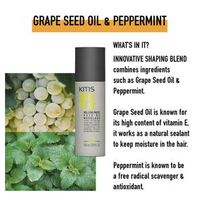 KMS working paste into dry hair for separation and defined matte look