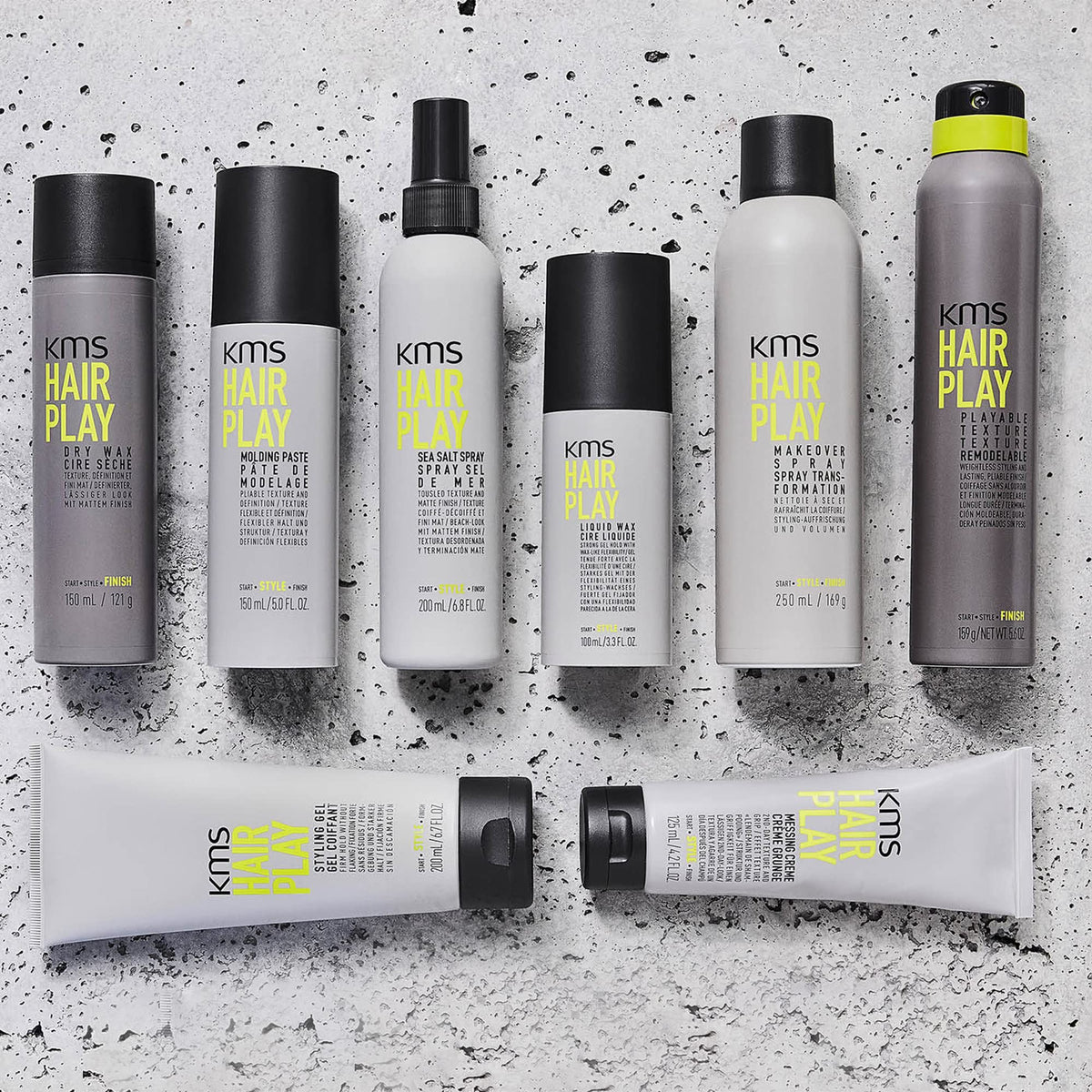 KMS lifestyle scene of styled hair using paste for touchable, flexible hold