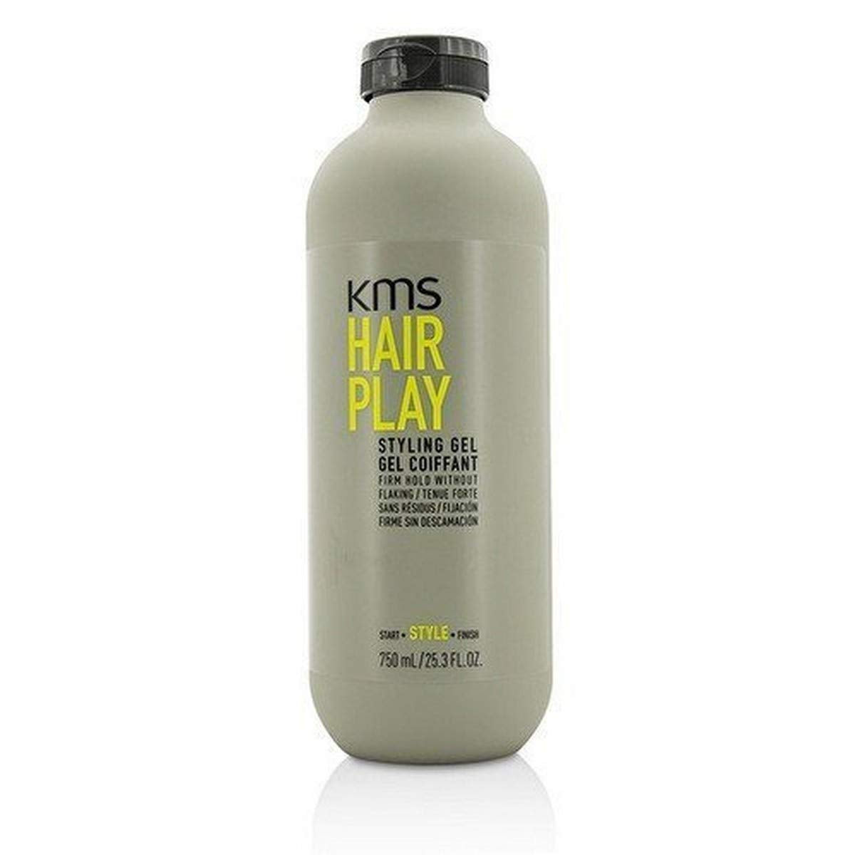 KMS HAIRPLAY Styling Gel front packaging showing glossy hold benefit