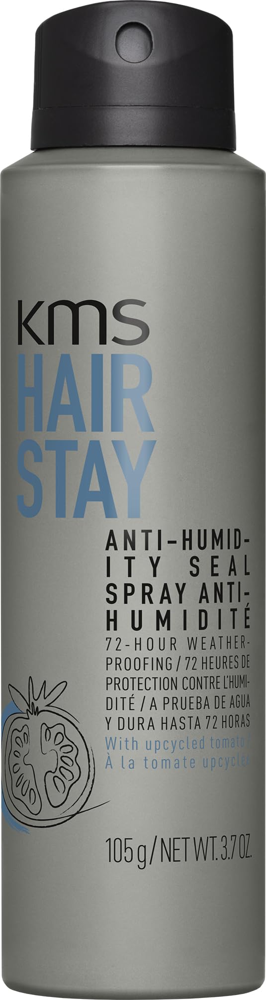 KMS HAIRSTAY bottle front packaging showing brand and benefit of shine