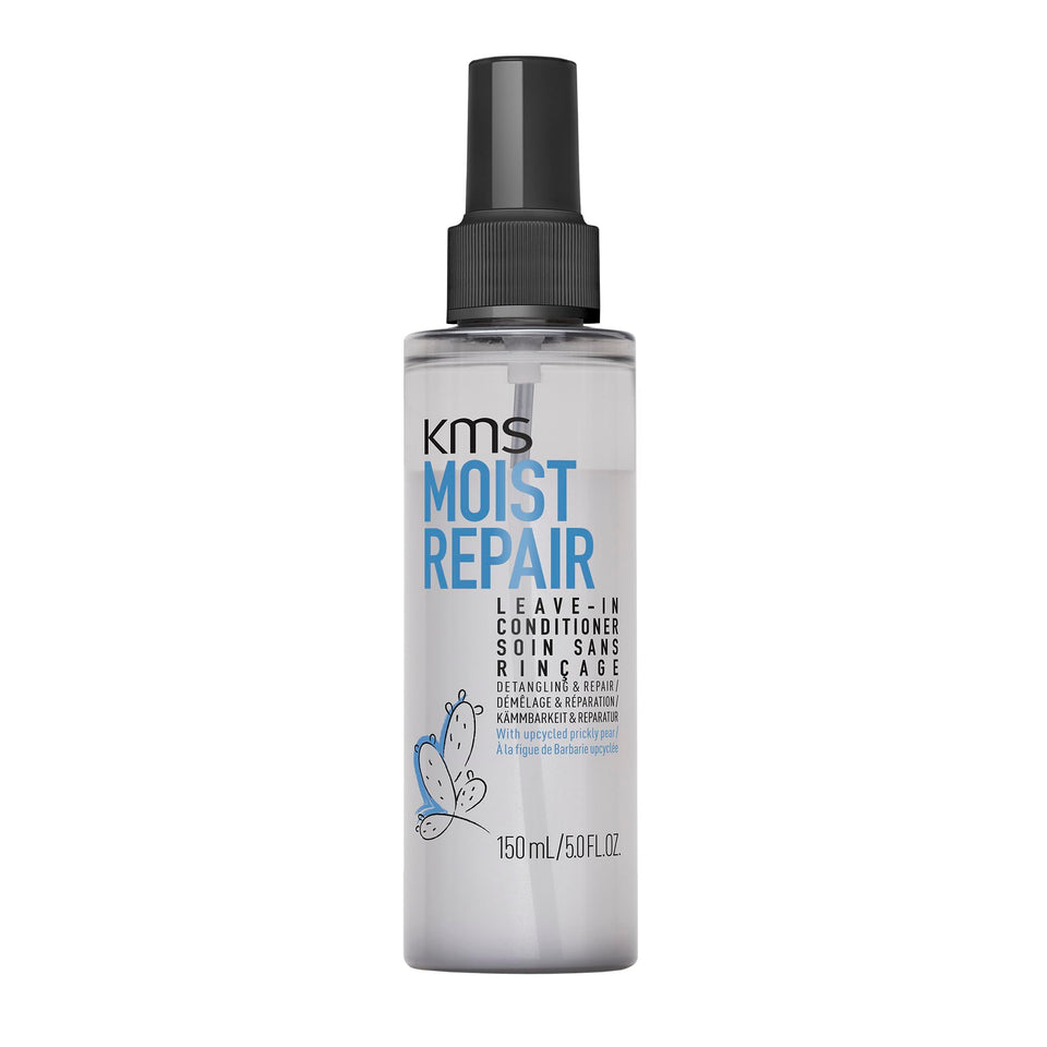 KMS MoistRepair front packaging showing compact 150 ml bottle and benefits