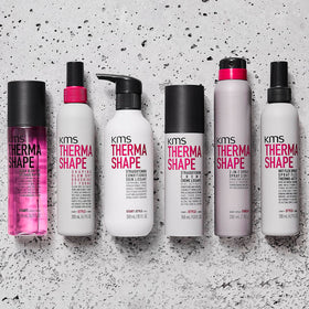 KMS ThermaShape result: after blowout with shinier, more manageable hair
