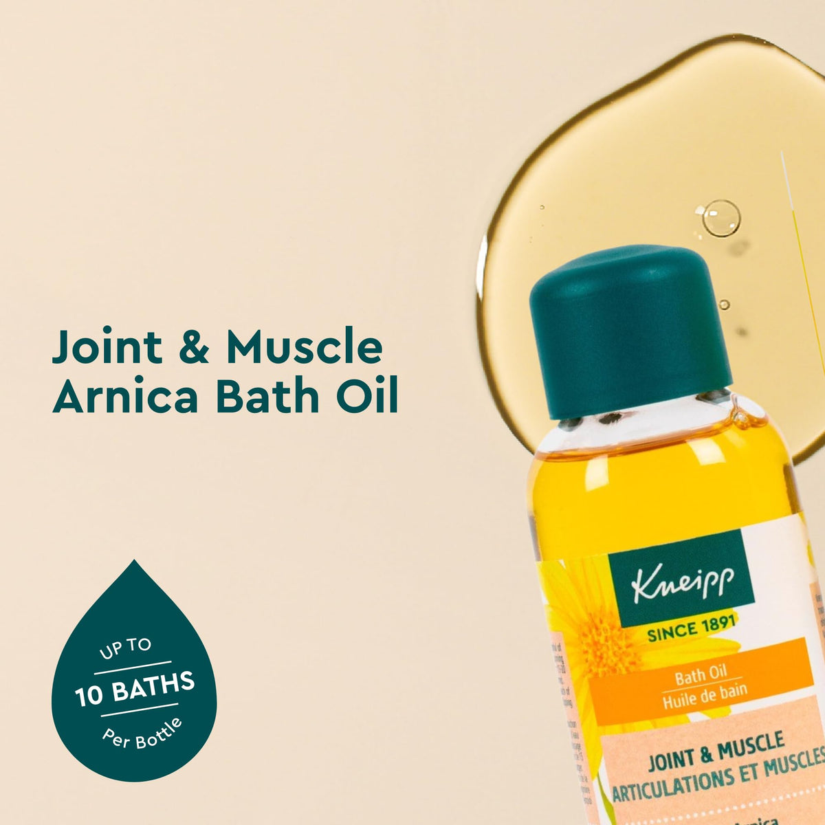 Kneipp cap detail demonstrating one-cap dosage for easy dosing