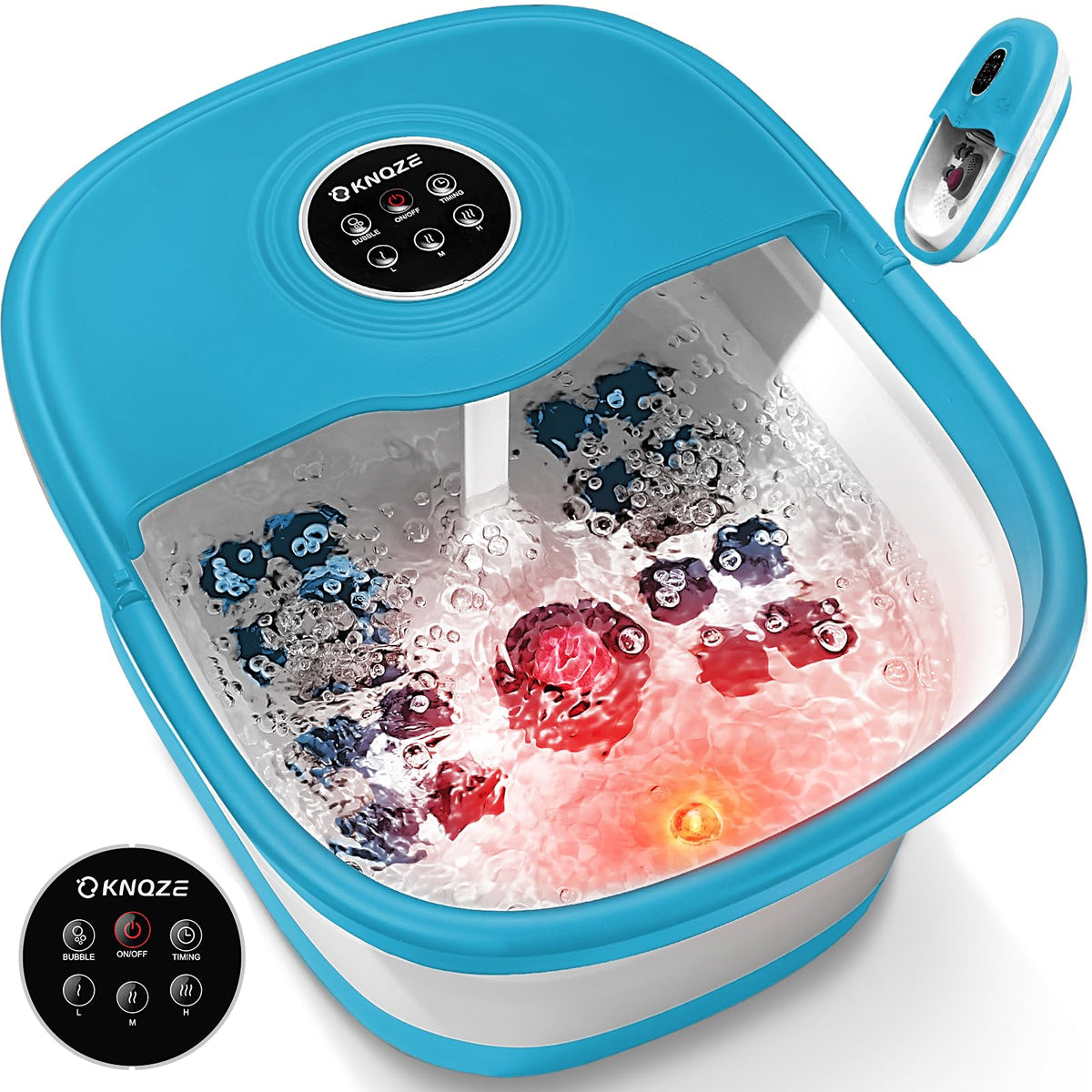 KNQZE front view open showing full basin and features for compact convenience