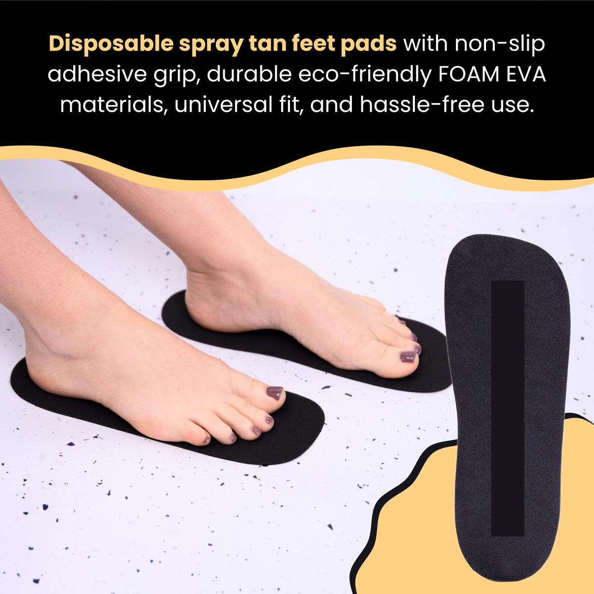 KOBBTAN adhesive backing detail showing secure stick and comfort
