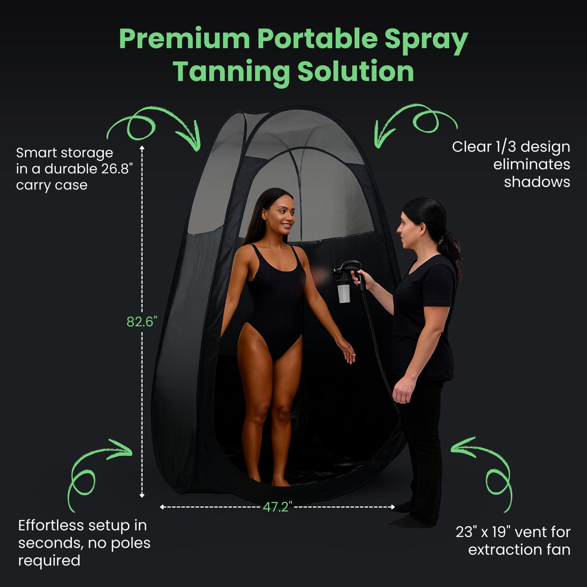 KOBBTAN folded in carry case for compact transport and storage convenience