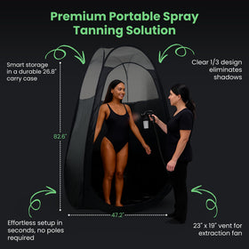 KOBBTAN folded in carry case for compact transport and storage convenience
