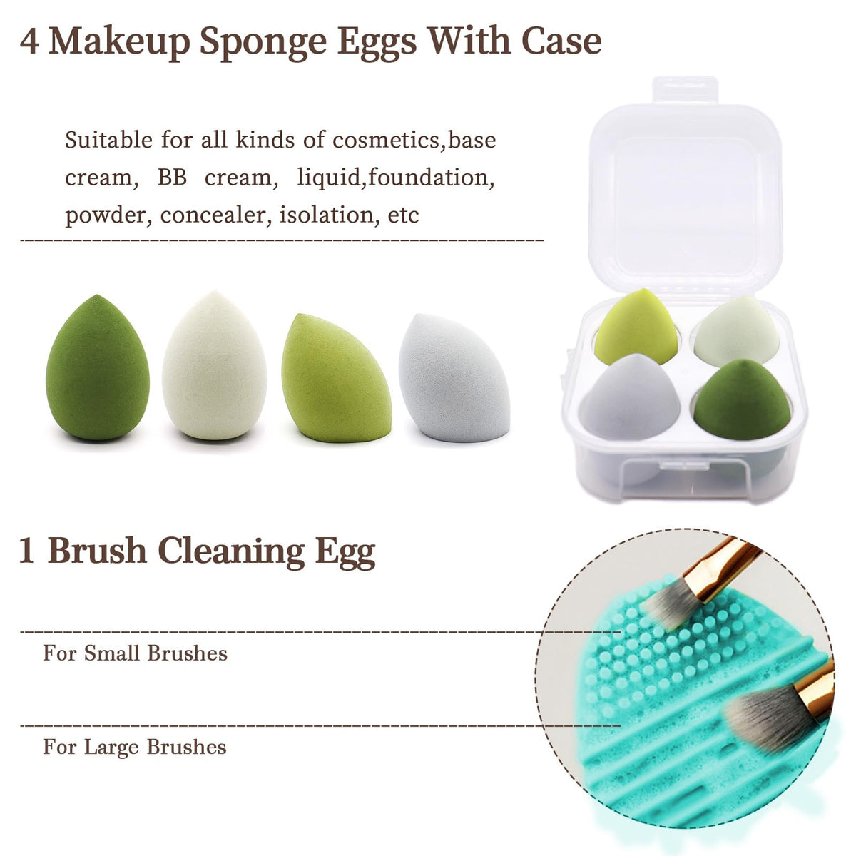 Koccido foundation brush applying base for even, streak-free coverage