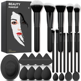 Koccido front view of full brush kit showing organized tools and cases for easy selection