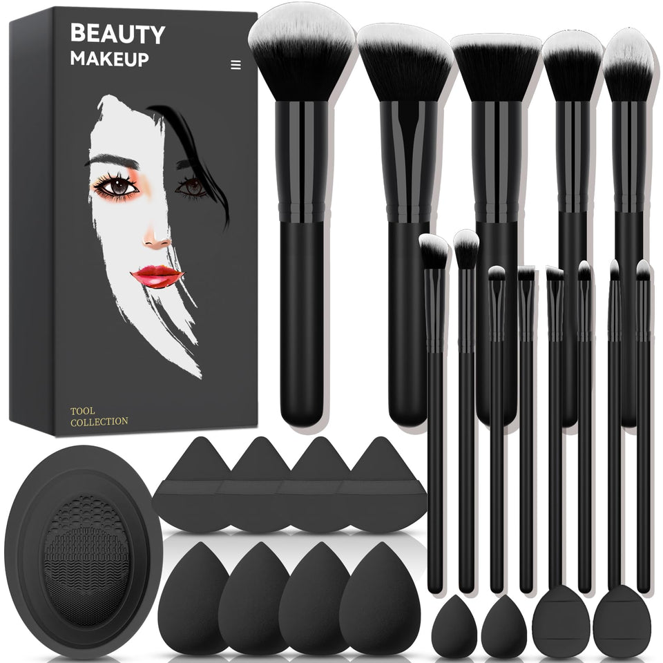 Koccido front view of full brush kit showing organized tools and cases for easy selection
