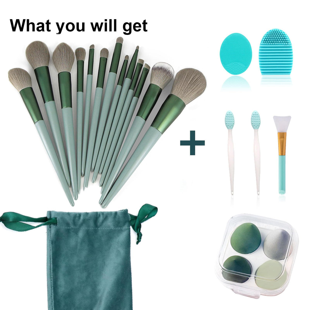 Koccido open travel bag holding brushes and tools for organized portability
