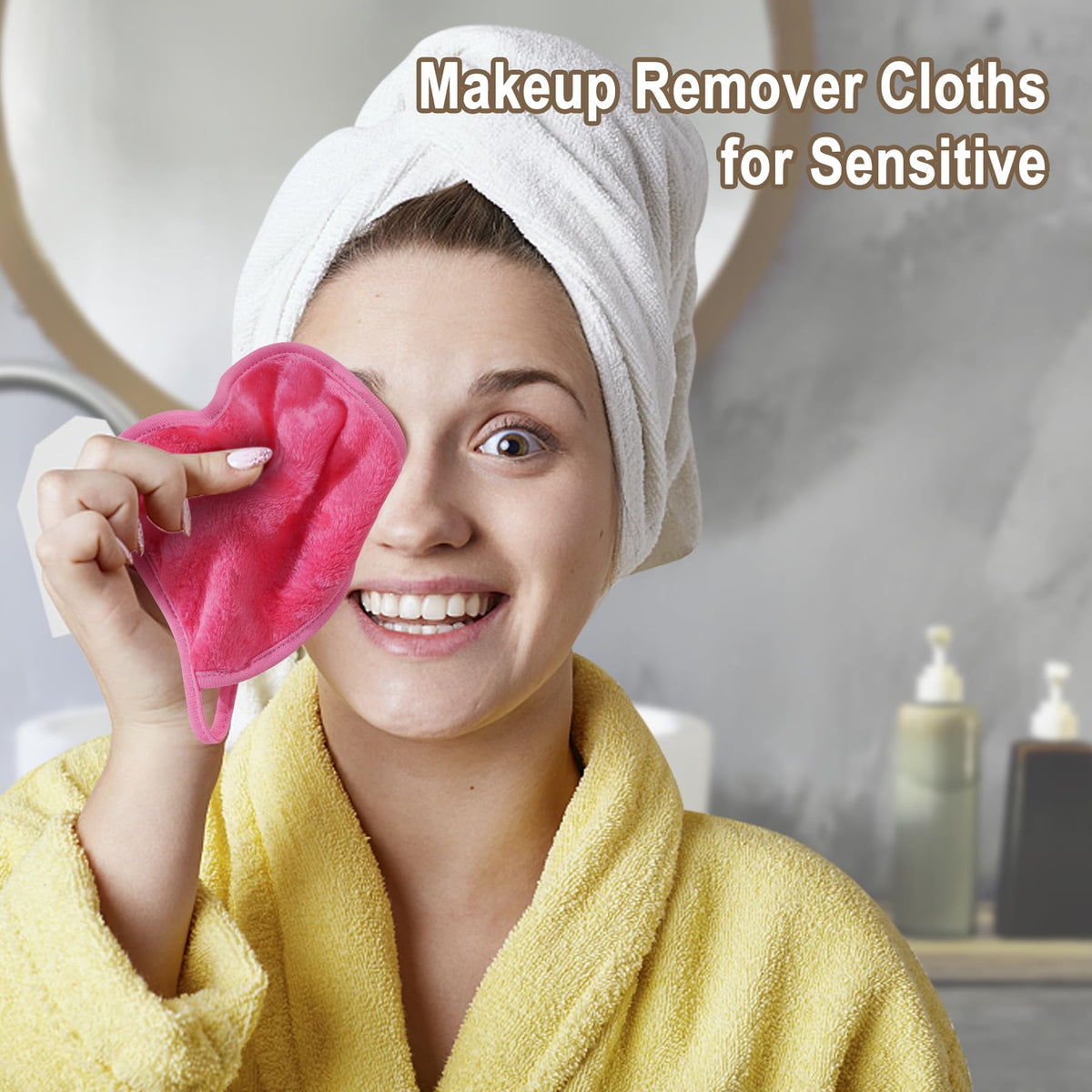 KODAMO microfiber texture close-up highlighting dense fibers for effective makeup removal