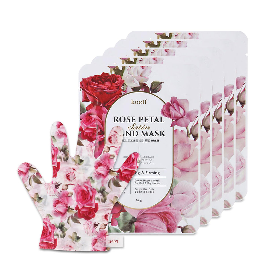 Koelf front packaging showing five pairs and rose design, highlighting convenient spa treatment