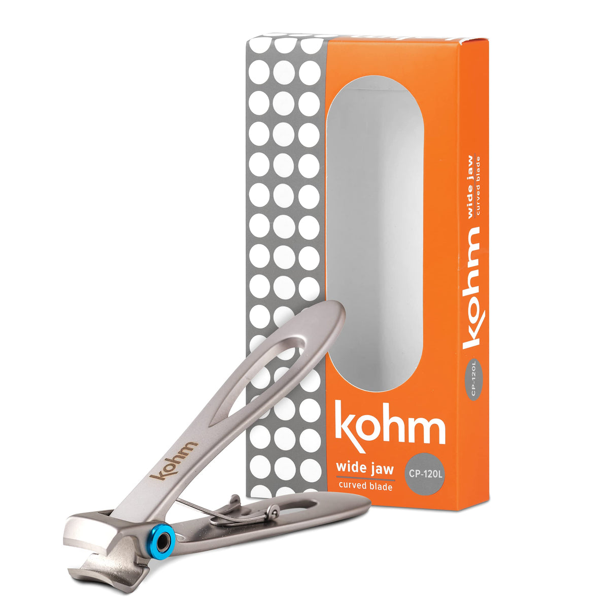 KOHM front view of clippers showing ergonomic shape and durable finish