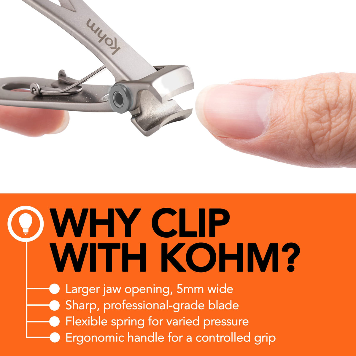 KOHM matte silver finish highlighting corrosion-resistant surface
