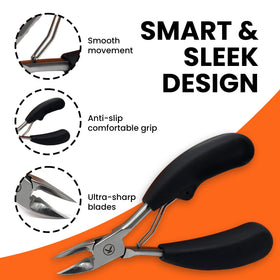 KOHM textured rubberized handle detail improving grip and reducing hand fatigue