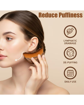 Kojeva ergonomic curved brush head, fits jawline for comfortable facial contouring