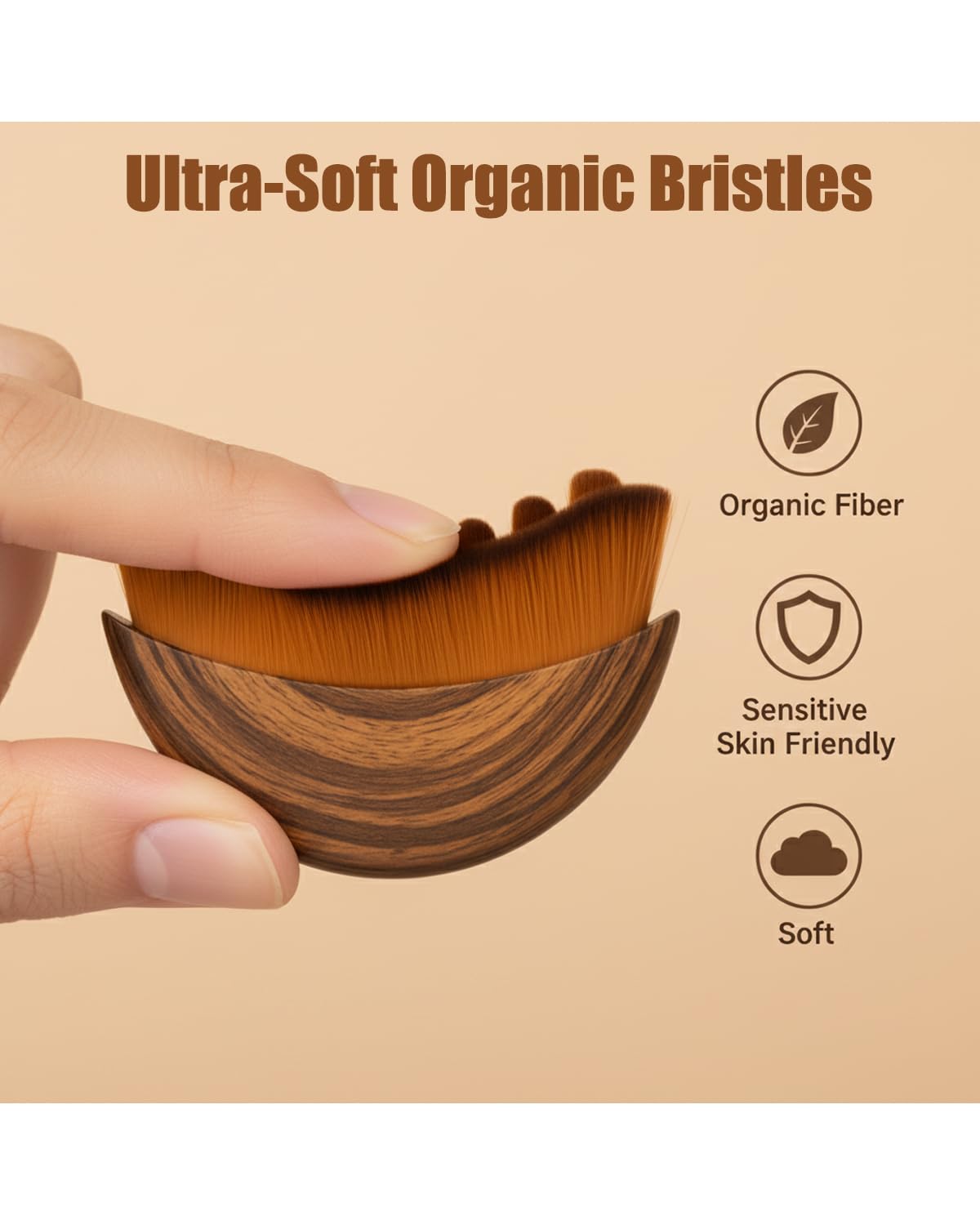 Kojeva brush in use during morning routine, helps reduce puffiness quickly