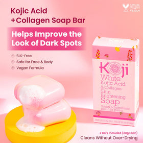 Koji White close-up of soap bar surface highlighting smooth texture benefit
