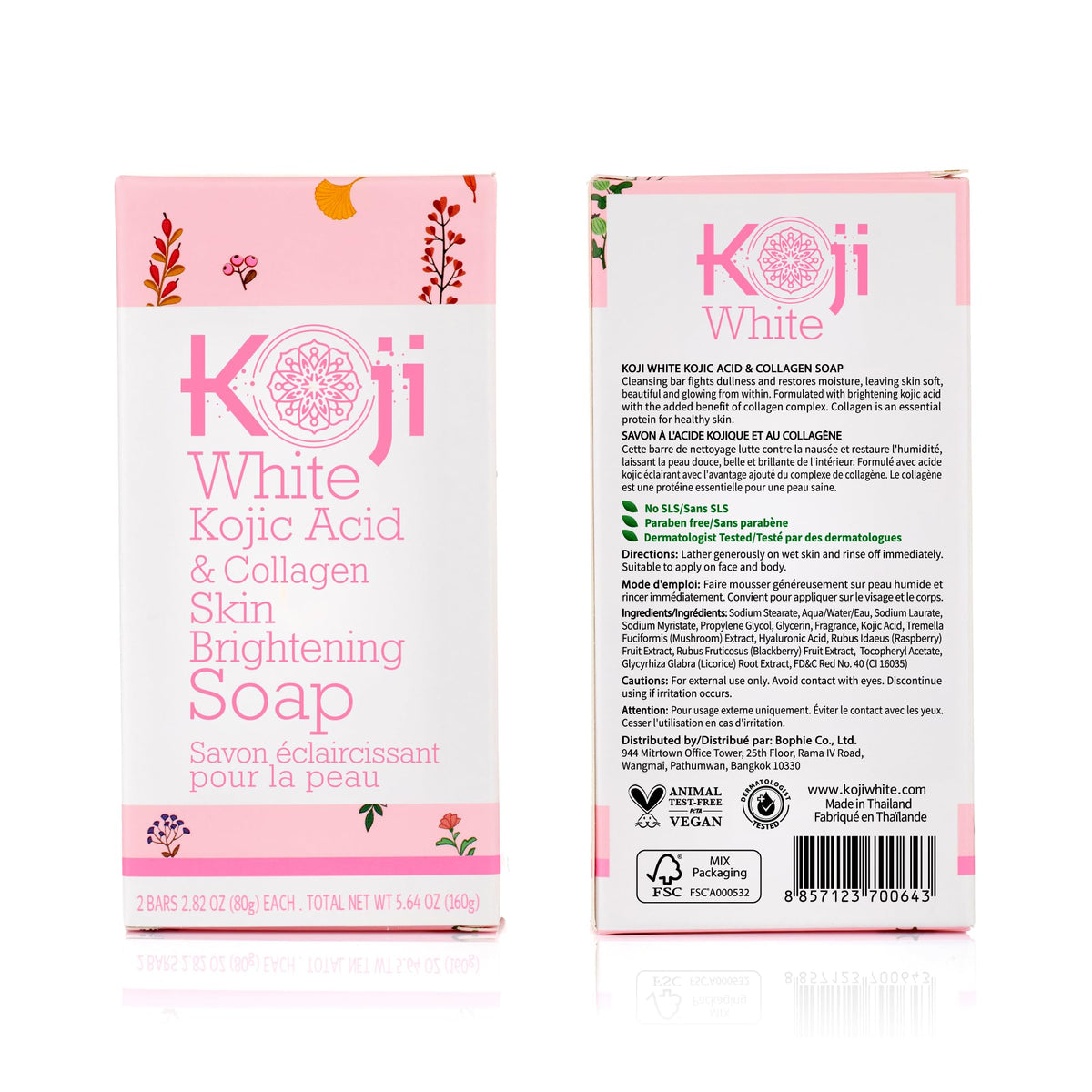 Koji White soap bar in hand illustrating travel-friendly size and portability