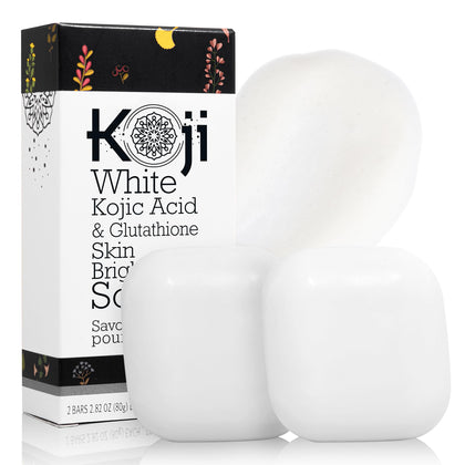 Koji White front packaging shows product and brightening benefits