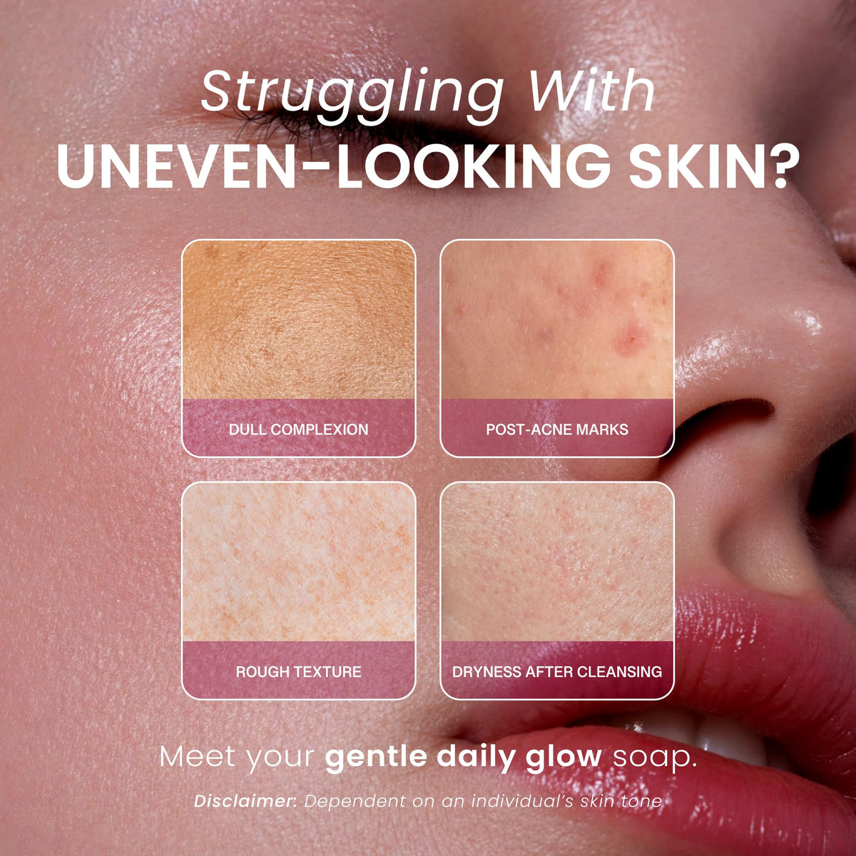Koji White label details showing kojic acid and collagen benefits clearly