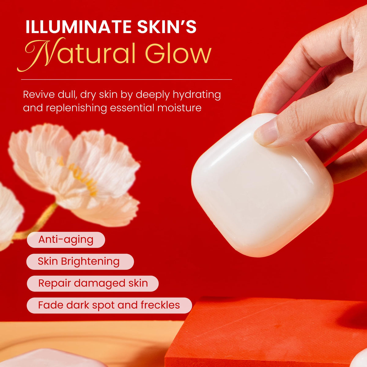 Koji White soap lather in hand demonstrating gentle foaming