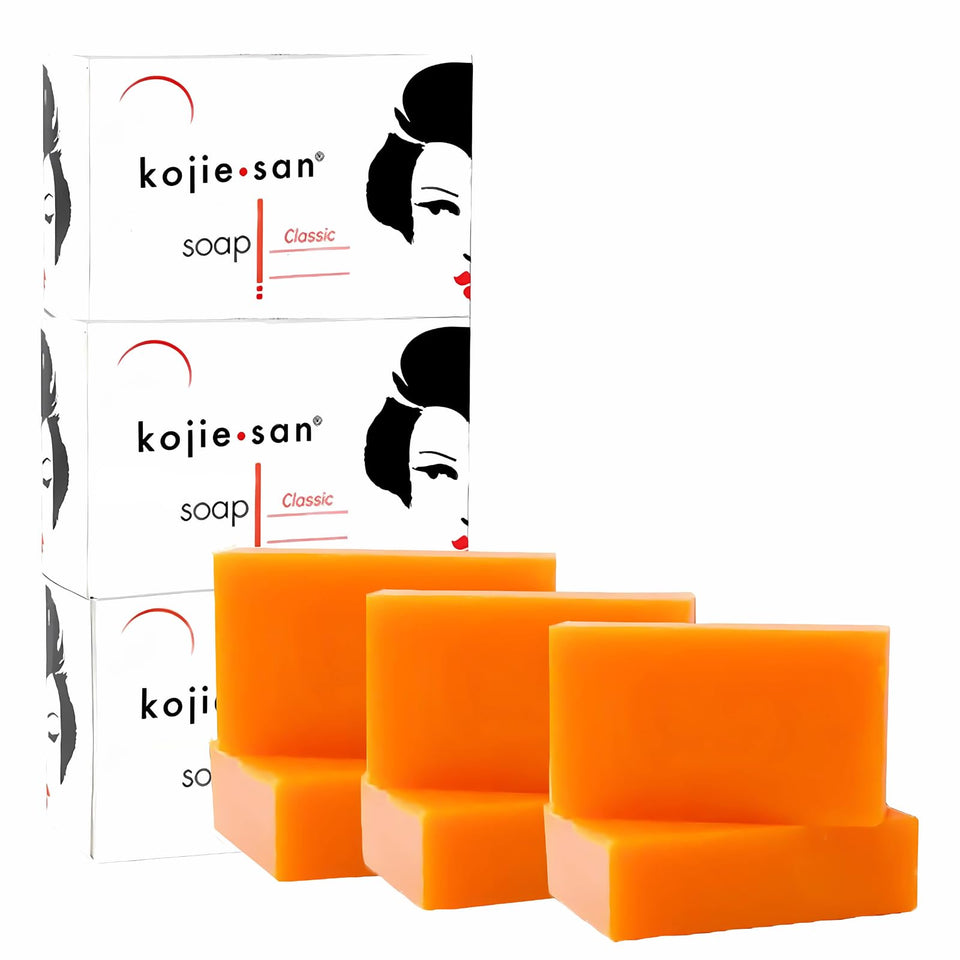 Kojie San front packaging of the soap bar showing brand and benefits