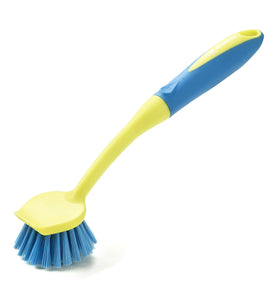 Koksi sponge scrubber detail capturing soap scum and rinsing clean easily