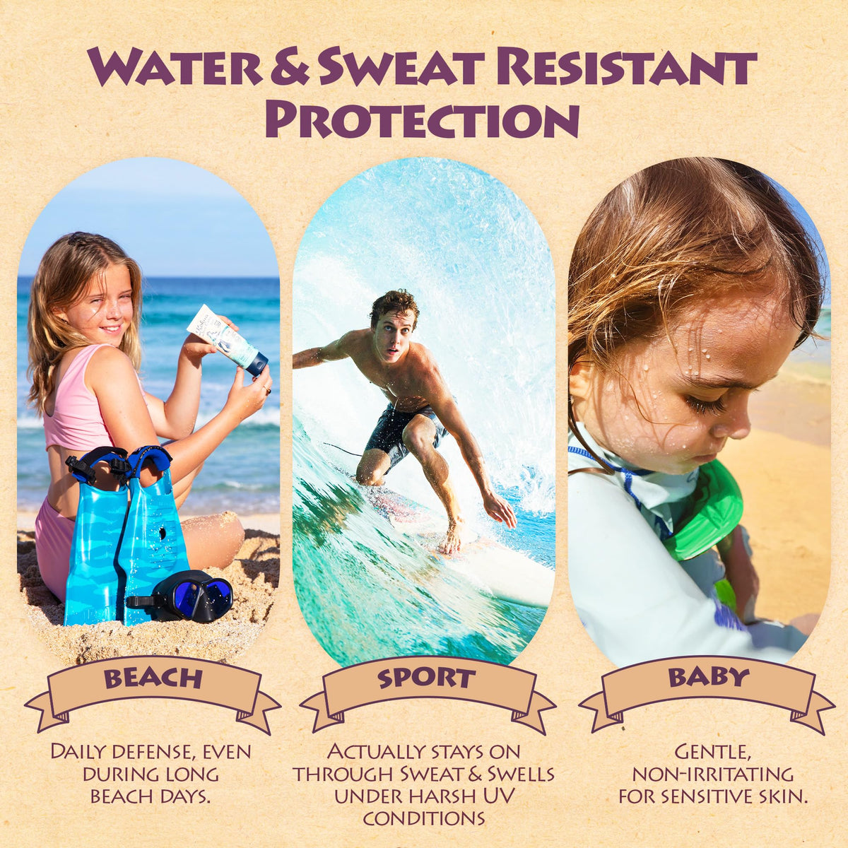 Kokua Sun Care label close-up highlighting zinc oxide and natural ingredients