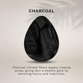 KOL pad in use wiping off foundation and mascara to speed makeup removal without harsh rubbing