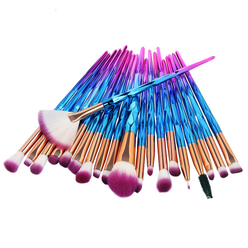 KOLIGHT purple 20-piece set front view showing full kit for versatile makeup