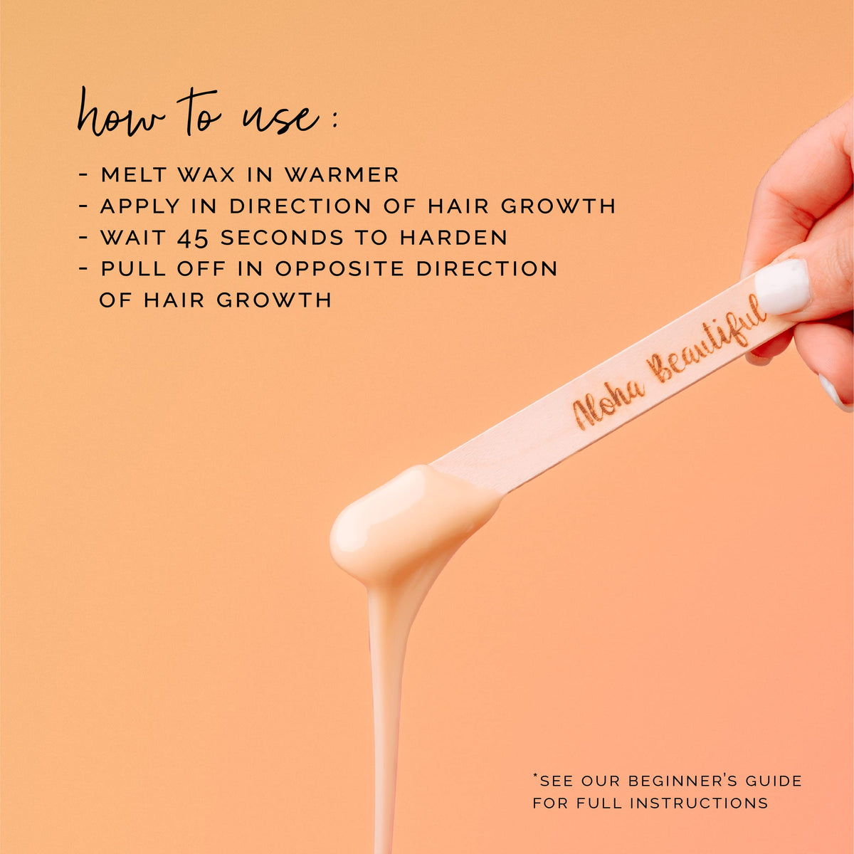 KoluaWax being applied to bikini area illustrating effective coarse-hair grip