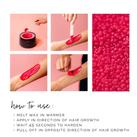 KoluaWax being applied on bikini line for precise coarse-hair removal