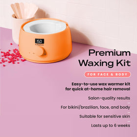 KoluaWax digital wax warmer closeup showing temperature control for safer melting