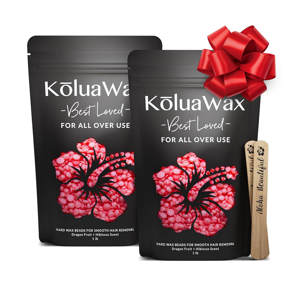 KoluaWax front packaging showing 1 lb bag and fragrance benefits