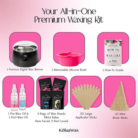 KoluaWax silicone wax pot close-up highlighting non-stick surface for easy cleanup
